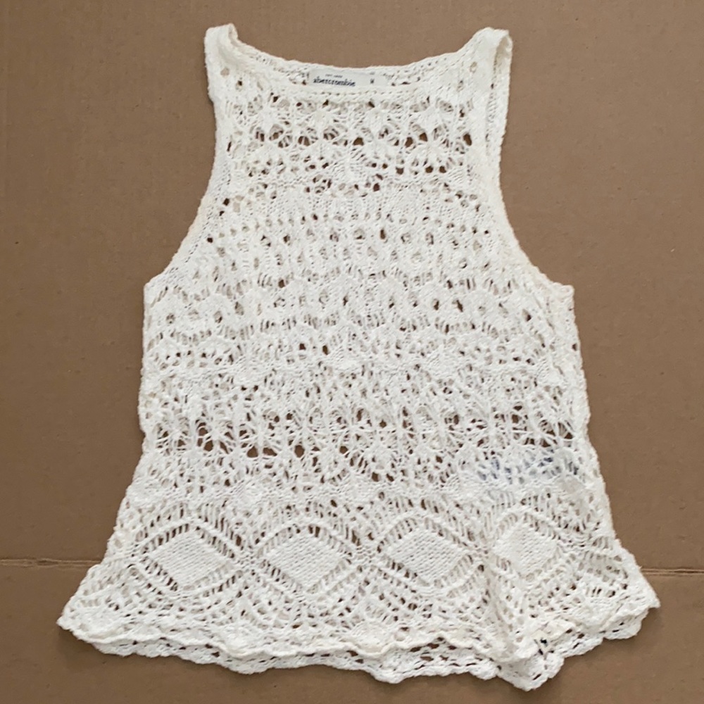Abercrombie Kids crochet tank top, medium